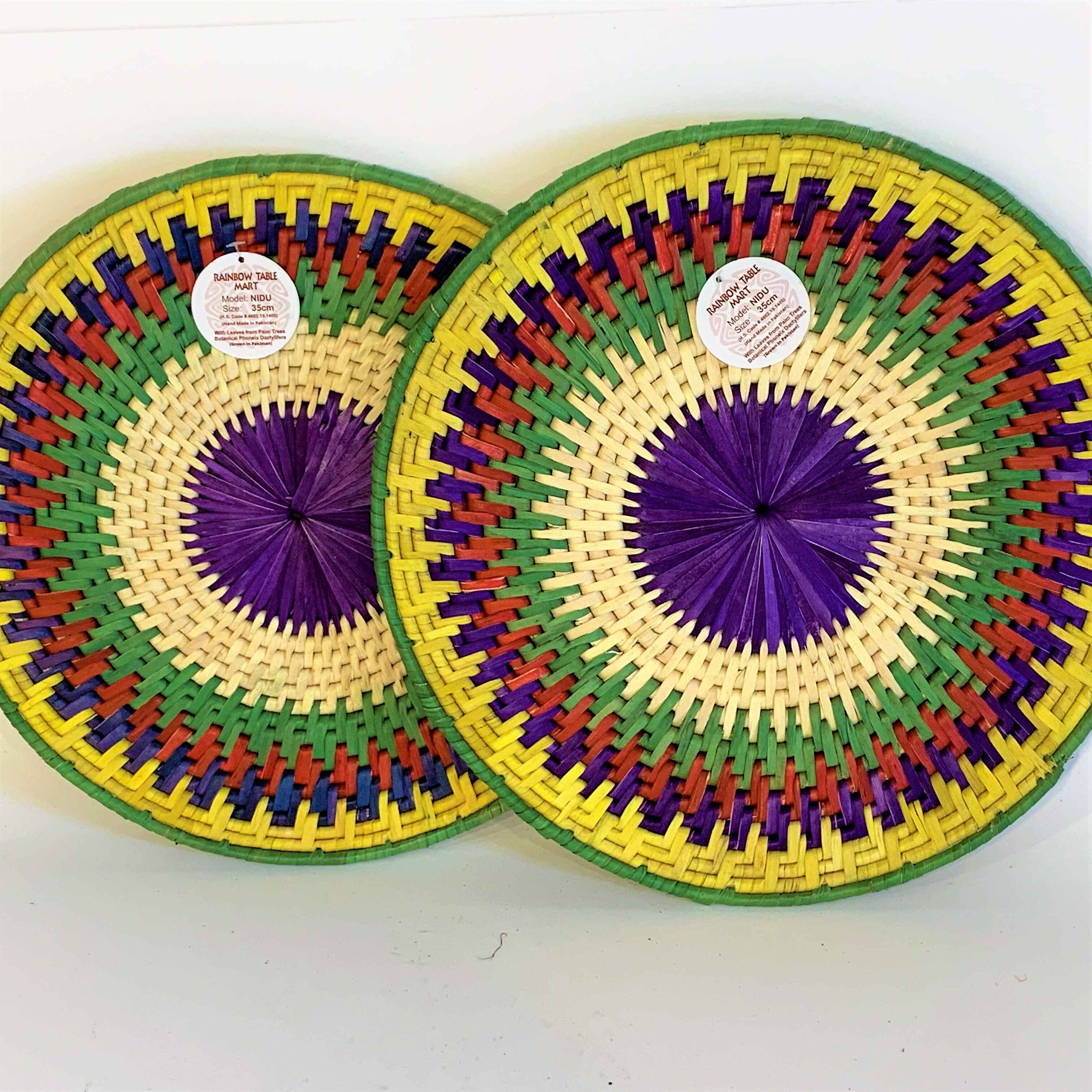 HAND WOVEN SARAIKI FLAT MAT BASKETS (NMAU)